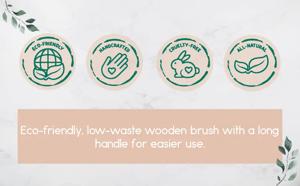 Eco-Friendly Long Handle Body Brush with Massage Bristles