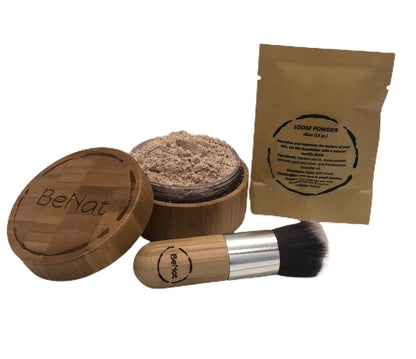 Natural Makeup Powder Kit with Reusable Bamboo Case