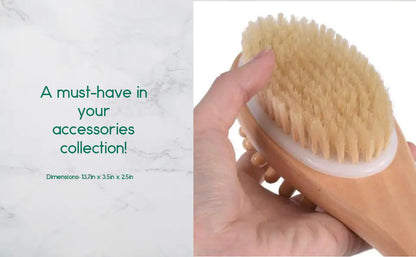 Eco-Friendly Long Handle Body Brush with Massage Bristles