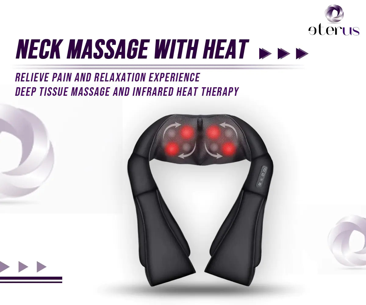 Shiatsu Neck & Shoulder Massager with Heat Therapy