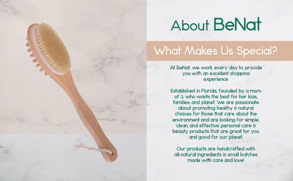 Eco-Friendly Long Handle Body Brush with Massage Bristles