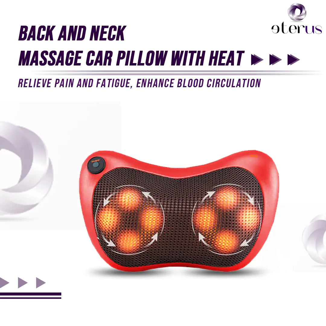 Heated Car Massage Pillow for Neck and Back