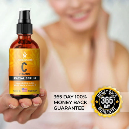 Vitamin C Serum for Face with Hyaluronic Acid Vitamin E Anti Aging Big Size 2 Oz