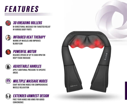 Shiatsu Neck & Shoulder Massager with Heat Therapy