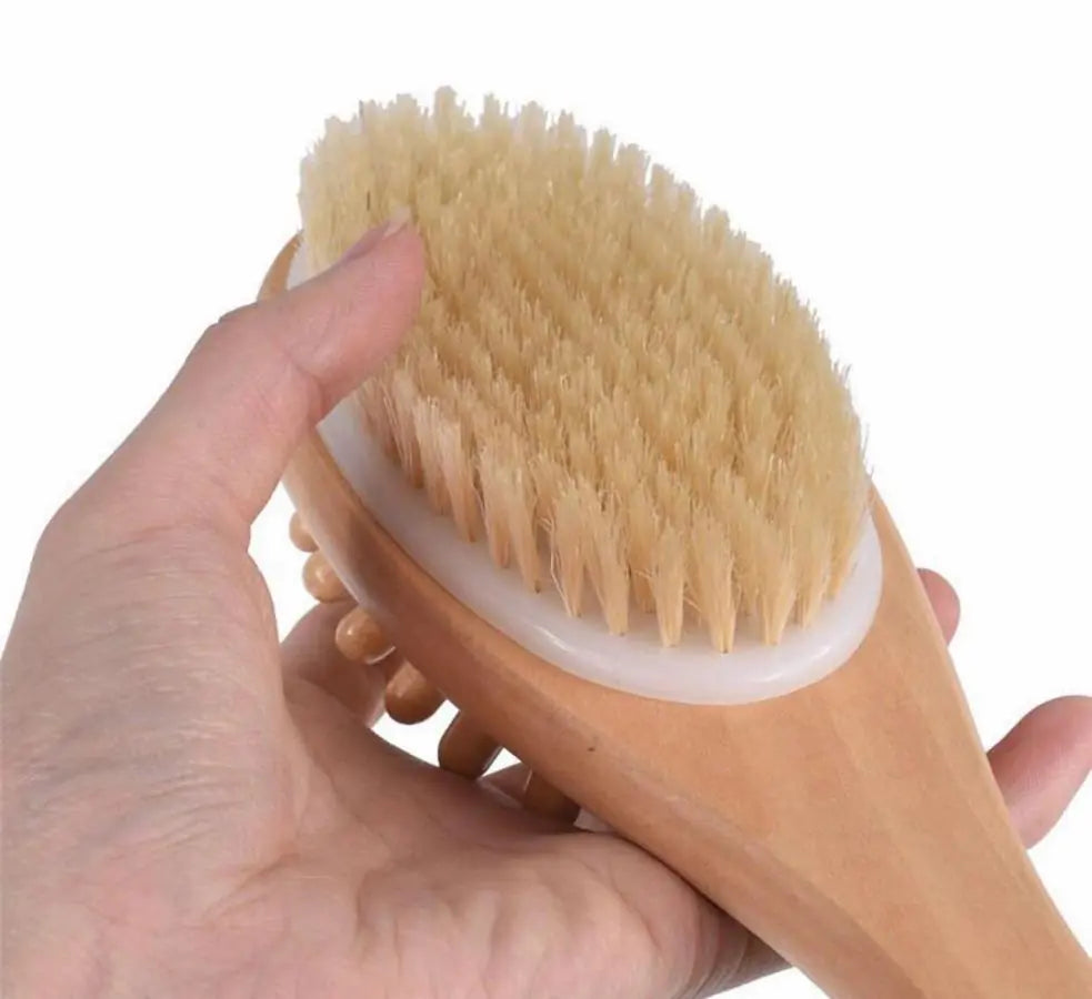 Eco-Friendly Long Handle Body Brush with Massage Bristles