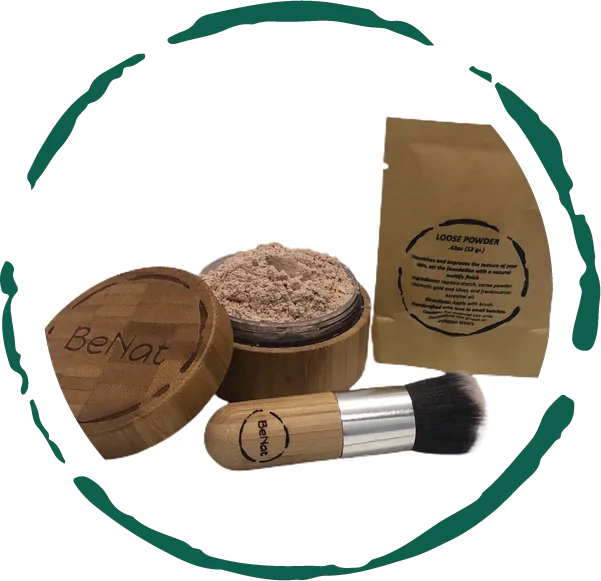 Natural Makeup Powder Kit with Reusable Bamboo Case