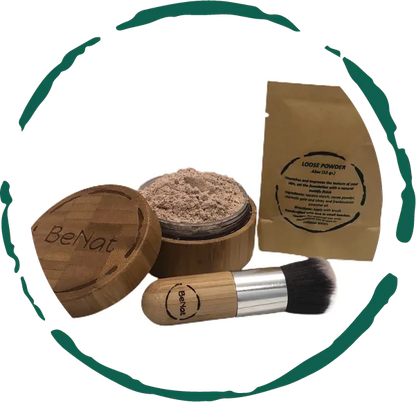 Natural Makeup Powder Kit with Reusable Bamboo Case