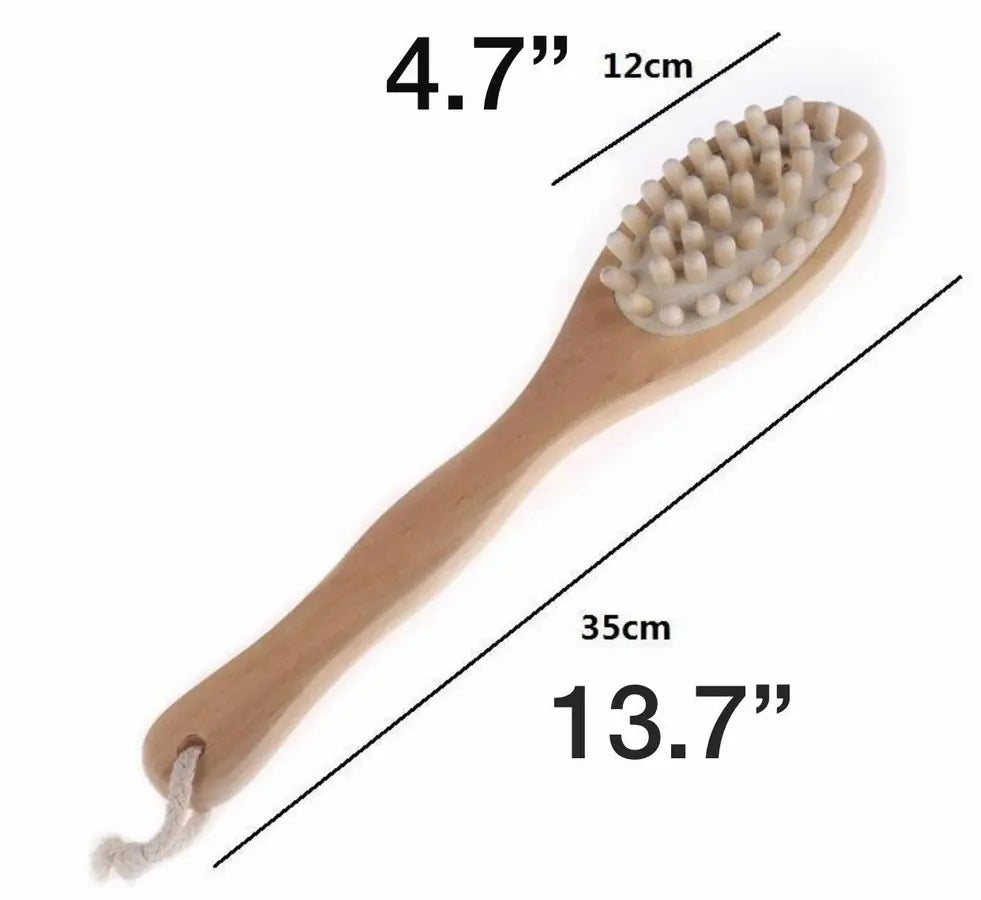 Eco-Friendly Long Handle Body Brush with Massage Bristles