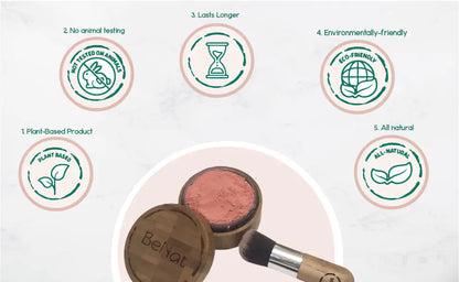 All-Natural Blush Loose Powder - Eco-Friendly Packaging